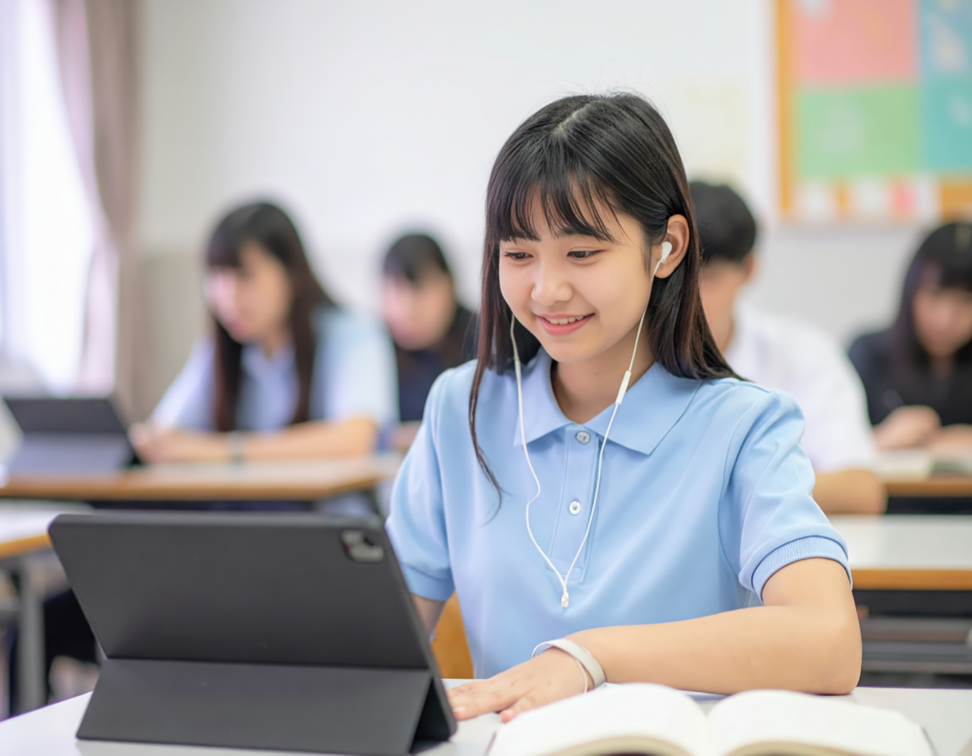 リスニング特訓の様子